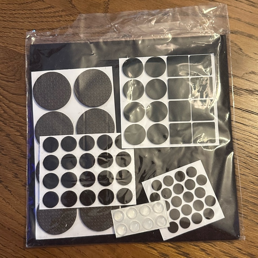 Black Furniture Leg Protective Adhesive Felt Dots Set